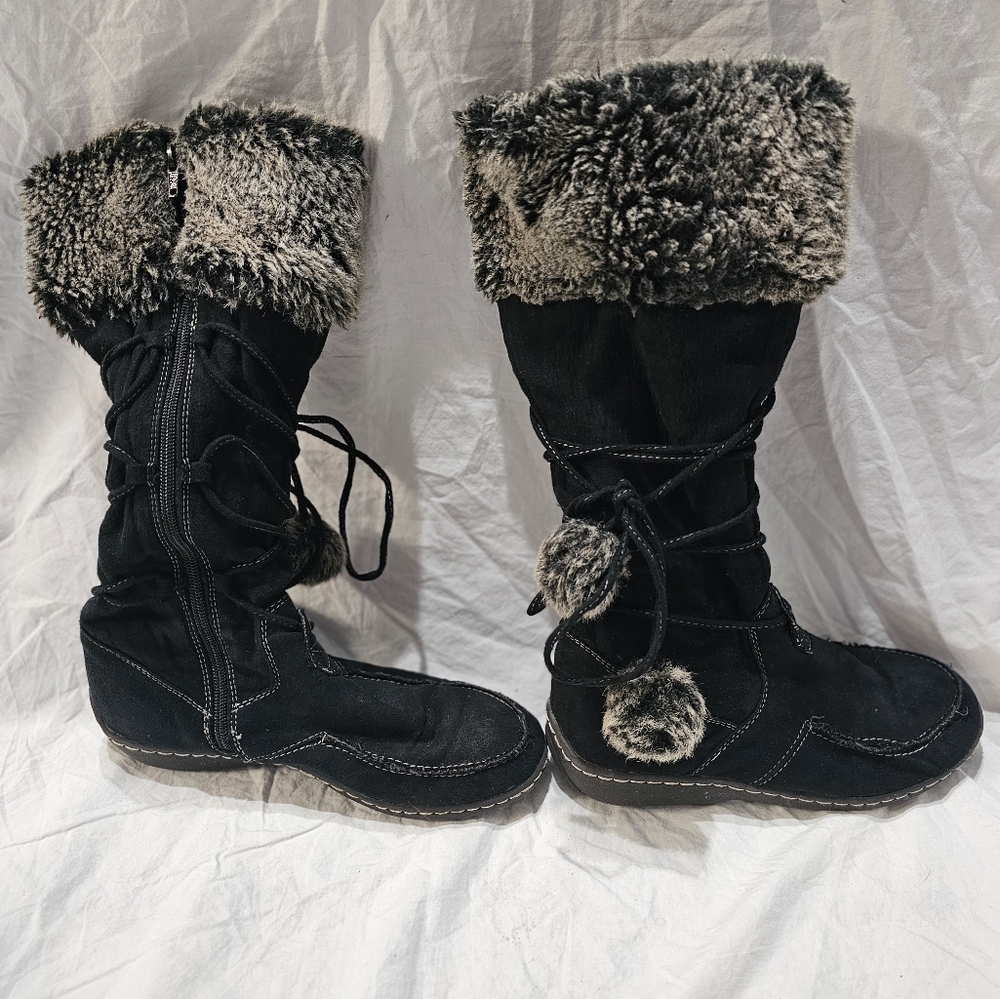 American Eagle Outfitters Black and Gray Winter Boots - Picture 5 of 6